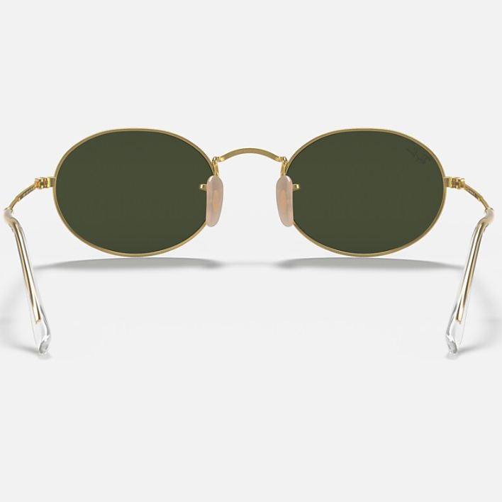 Ray Ban Men Oval Frame Caramel Gold Sunglasses