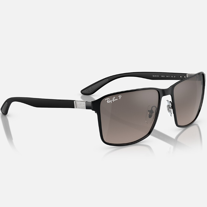 Ray Ban Men Square Frame Dusty Black Sunglasses