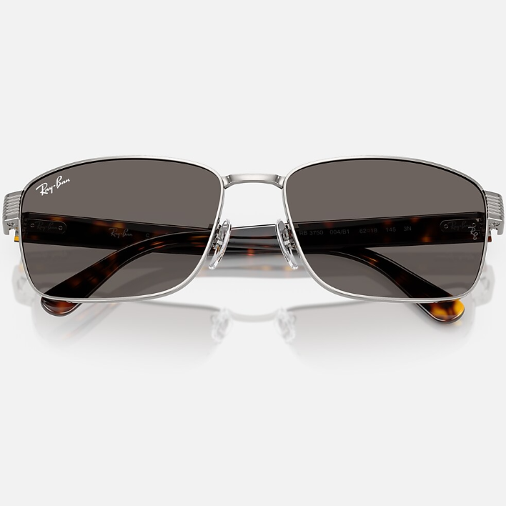 Ray Ban Men Pilot Frame Shiny Deep Gunmetal Sunglasses