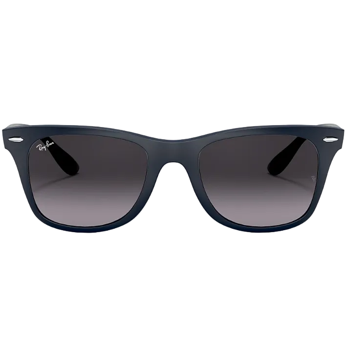 Ray Ban Men Sqaure Frame Shiny Matte Blue Sunglasses