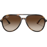 Ray Ban Women Pilot Frame Polished Havana Sunglasses