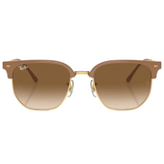 Ray Ban Men Irregular Frame Polished Beige On Gold Sunglasses