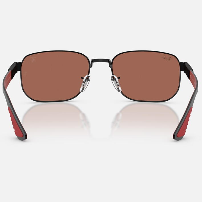 Ray Ban Men Irregular Frame Polished Red Sunglasses