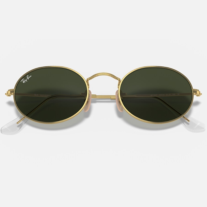 Ray Ban Men Oval Frame Caramel Gold Sunglasses