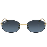 Ray Ban Men Oval Frame Royal Gold Sunglasses