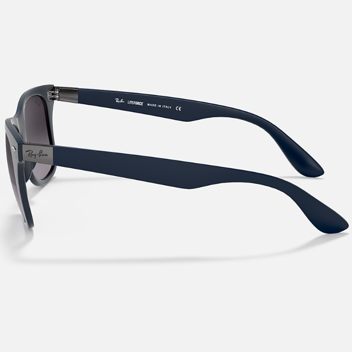 Ray Ban Men Sqaure Frame Shiny Matte Blue Sunglasses