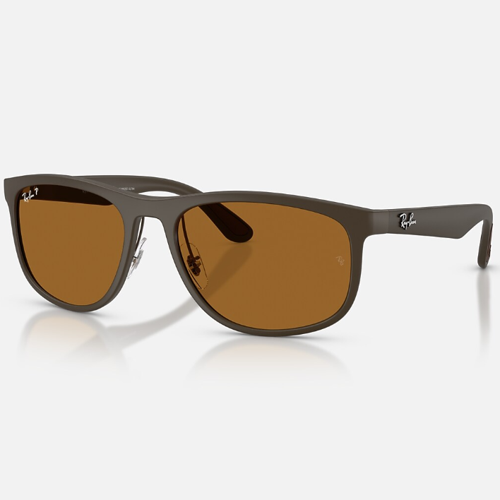 Ray Ban Men Square Frame Sand Brown Sunglasses