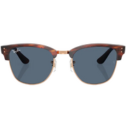 Ray Ban Men Square Frame Polished Striped Havana On Rose Gold Sunglasse