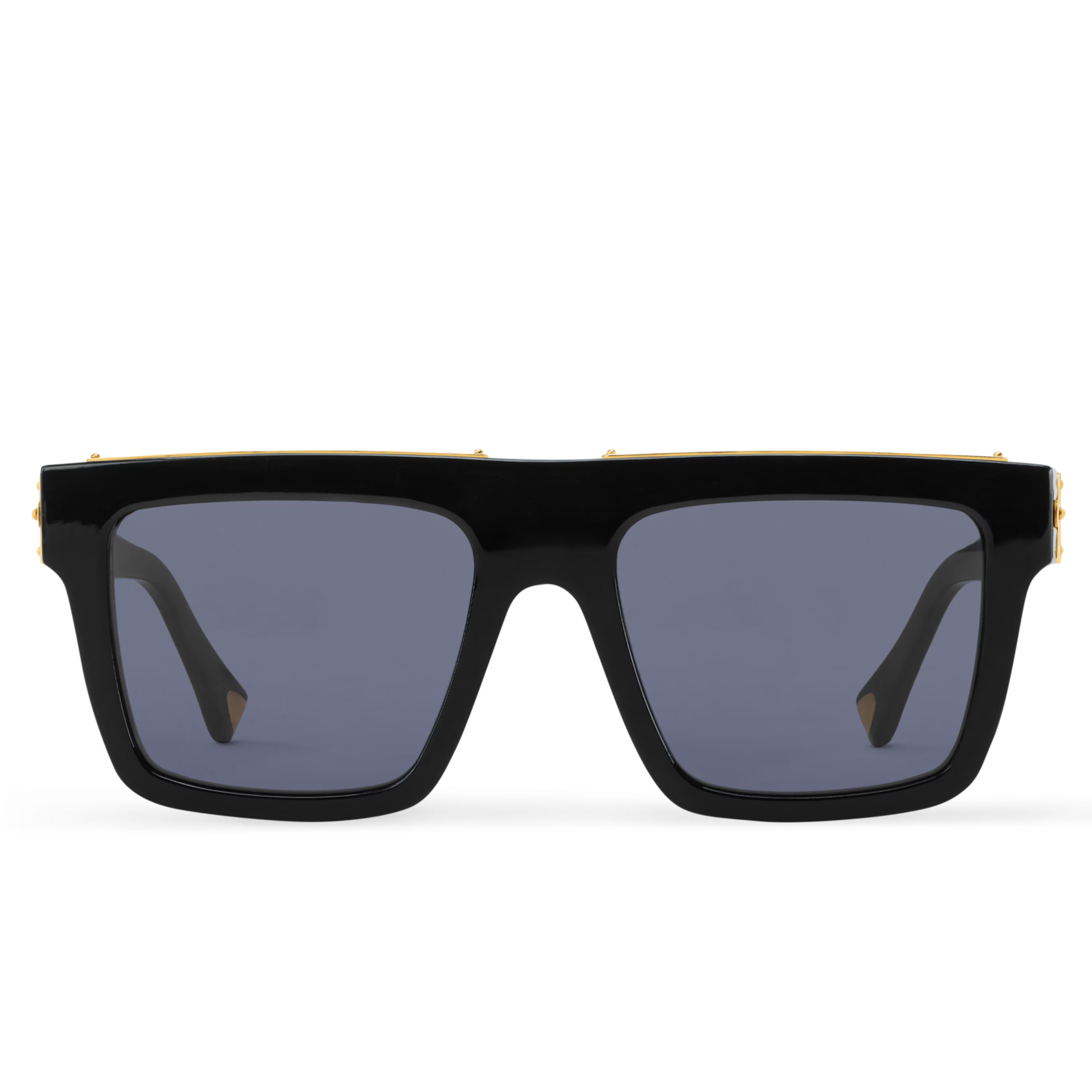 Louis Vuitton Men Square Frame Crow Black Sunglasses