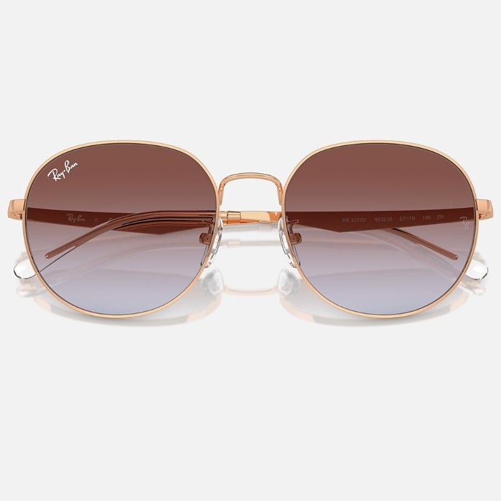 Ray Ban Men Phantos Frame Polished Rose Gold Sunglasses