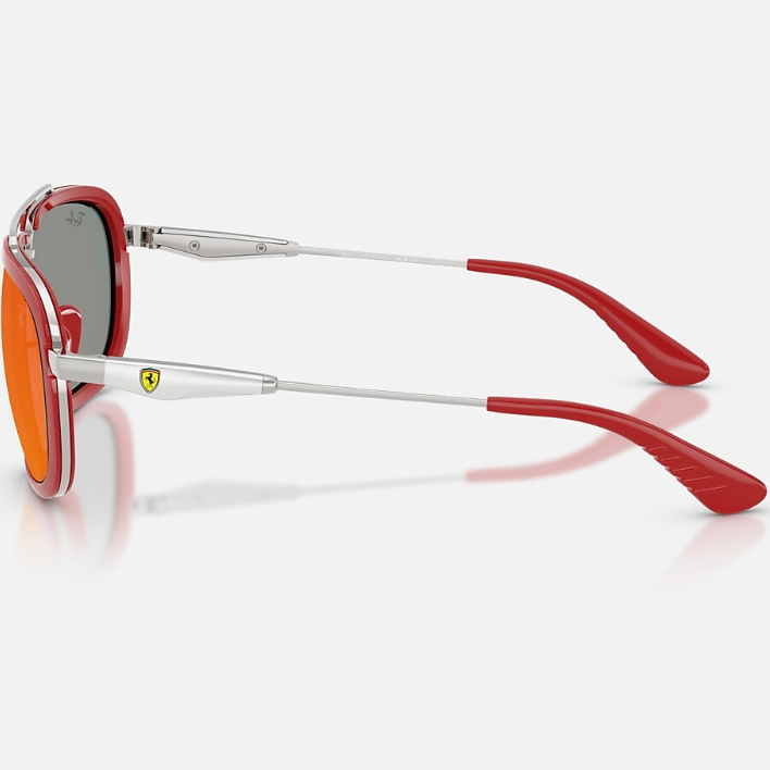 Ray Ban Women Irregular Frame Polished Silver Sunglasses