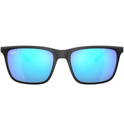 Ray Ban Men Rectangle Frame Polished Matte Black Sunglasses