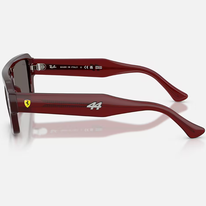 Ray Ban Men Rectangle Frame Red Sunglasses