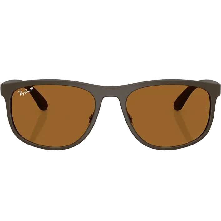 Ray Ban Men Square Frame Sand Brown Sunglasses