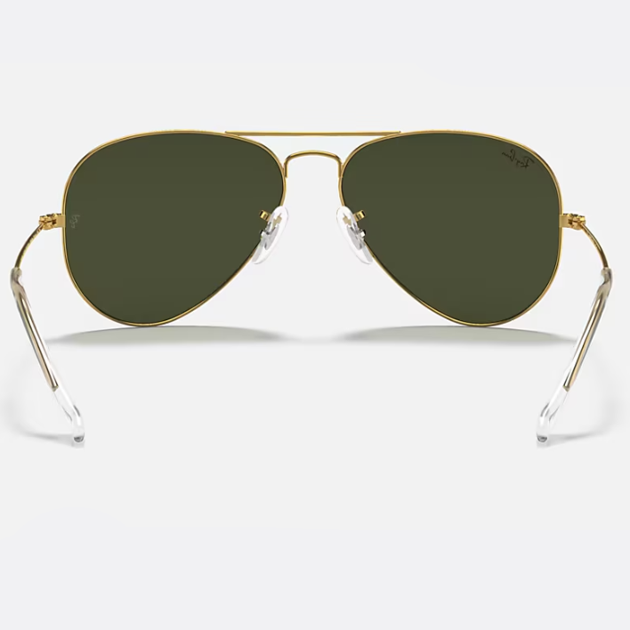 Ray Ban Men Pilot Frame Shiny Arista Gold Sunglasses