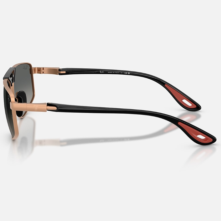 Ray Ban Men Irregular Frame Matte Rose Gold Sunglasses