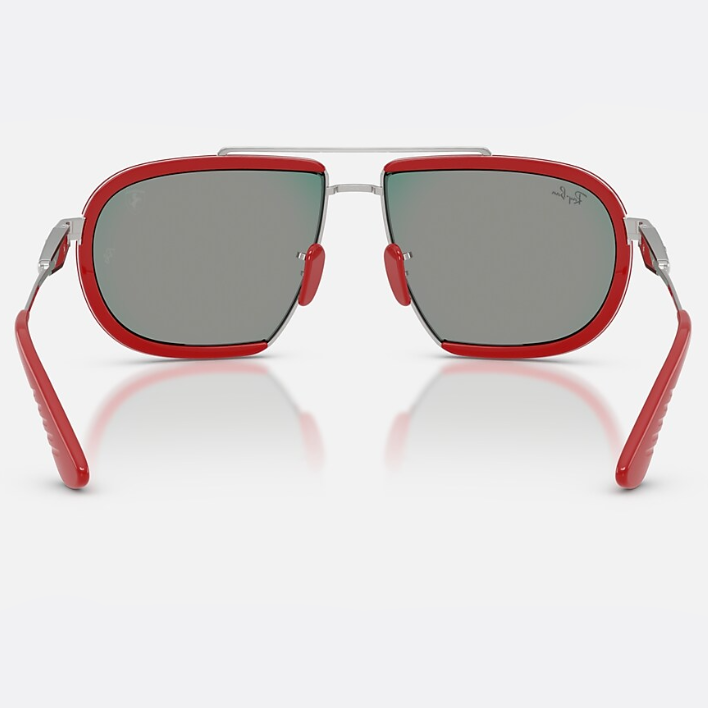 Ray Ban Women Irregular Frame Polished Silver Sunglasses