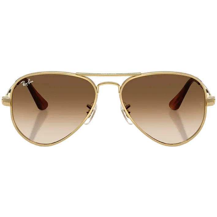 Ray Ban Men Pilot Frame Polished Arista Gold Sunglasses