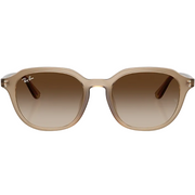 Ray Ban Men Square Frame Polished Turtledove Sunglasses