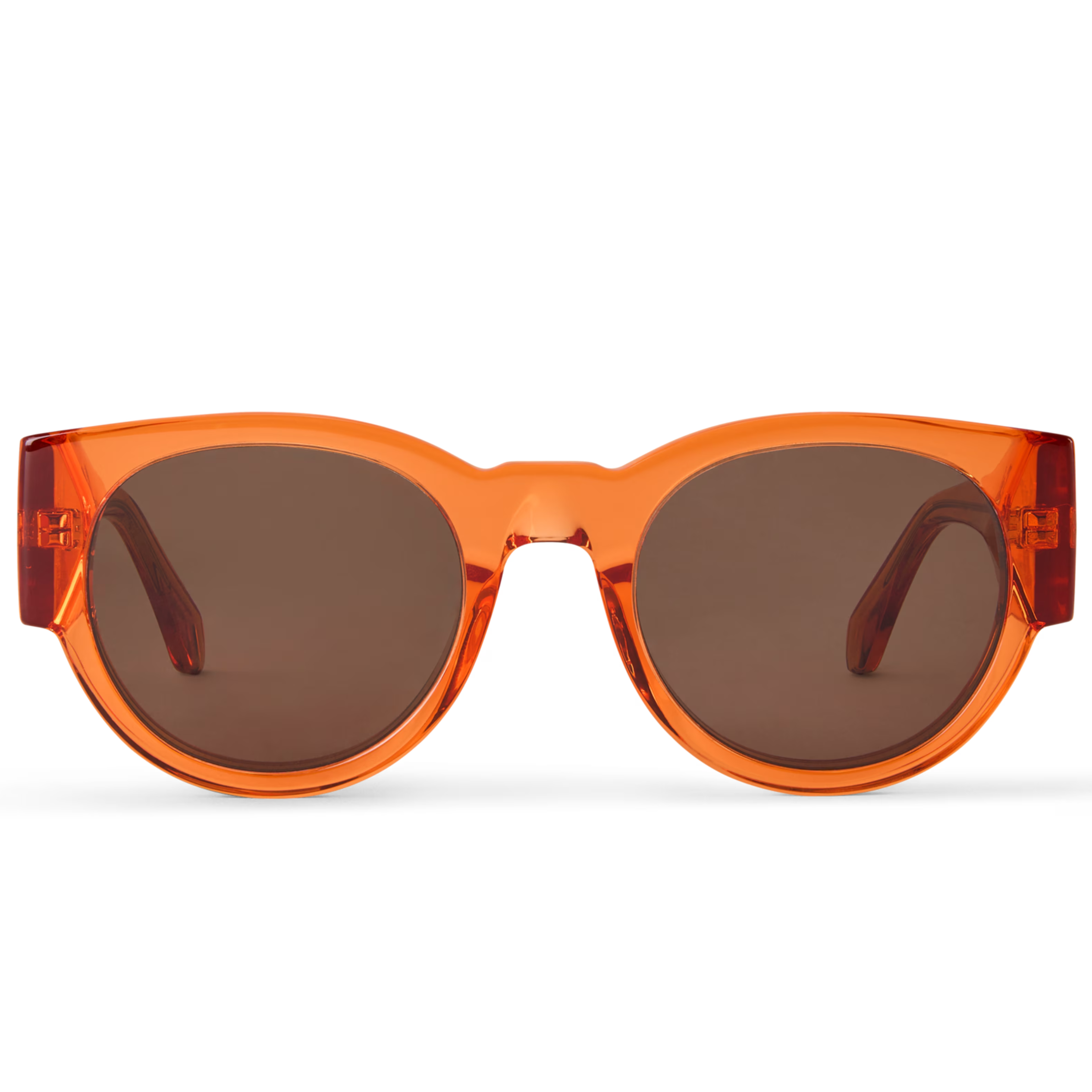 Louis Vuitton Men Round Frame Orange Sunglasses