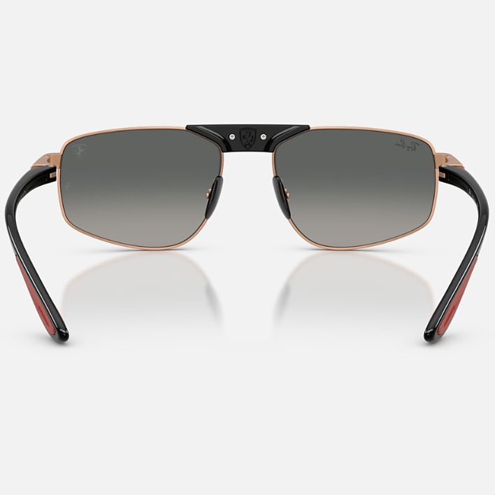 Ray Ban Men Irregular Frame Matte Rose Gold Sunglasses