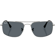 Ray Ban Men Square Frame Polished Gunmetal Sunglasses