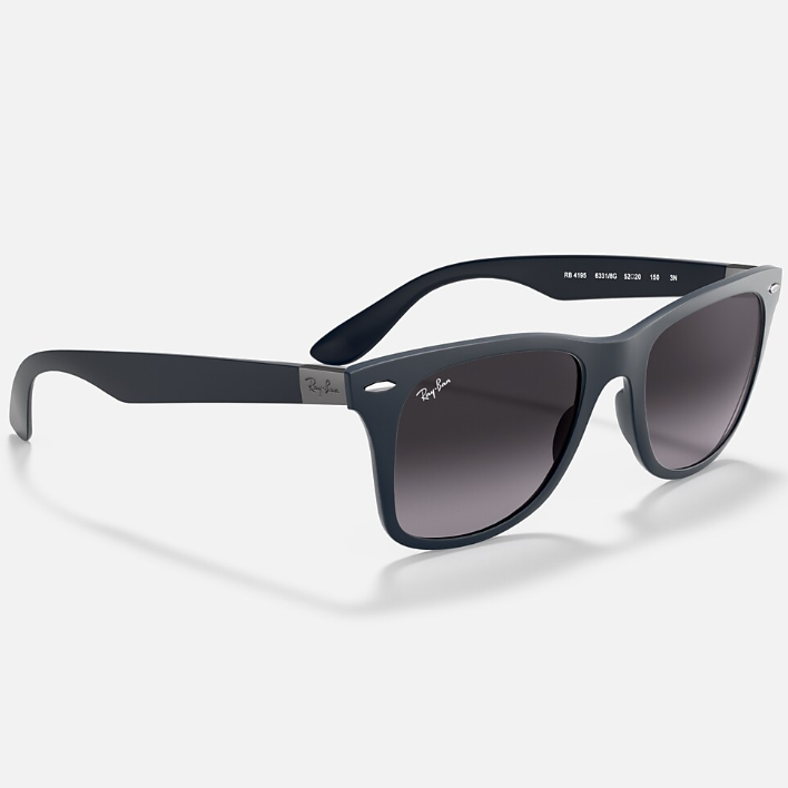 Ray Ban Men Sqaure Frame Shiny Matte Blue Sunglasses