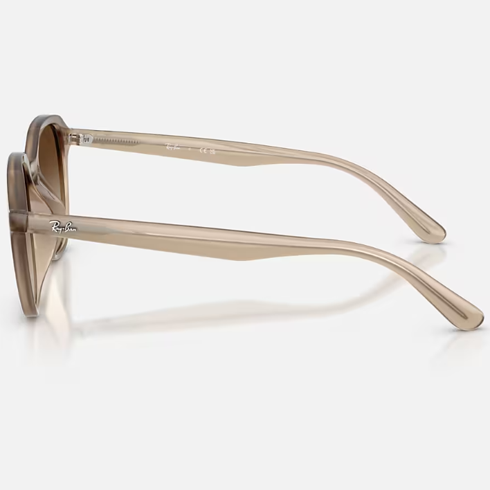 Ray Ban Men Square Frame Polished Turtledove Sunglasses
