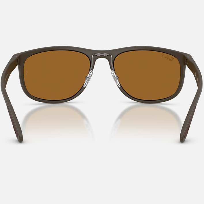 Ray Ban Men Square Frame Sand Brown Sunglasses