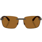 Ray Ban Men Irregular Frame Matte Sand Brown Sunglasses