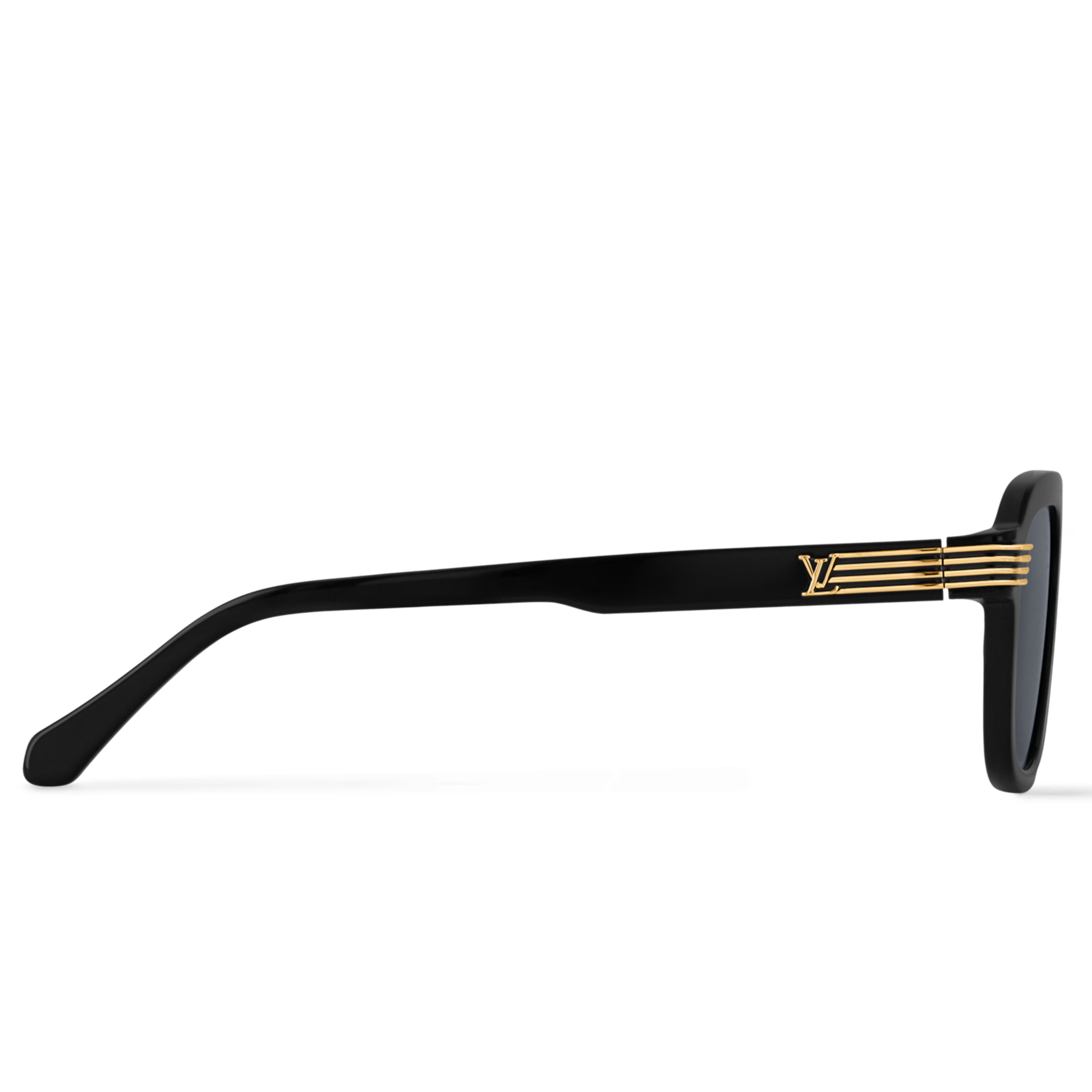 Louis Vuitton Men Square Round Frame Void Black Sunglasses