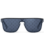 Louis Vuitton Men Mask Frame Shiny Matte Black Sunglasses