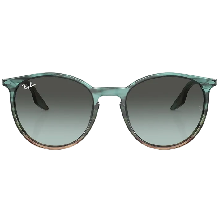Ray Ban Men Phantos Frame Polished Striped Blue & Green Sunglasses