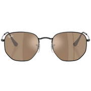 Ray Ban Men Irregular Frame Deep Black Sunglasses