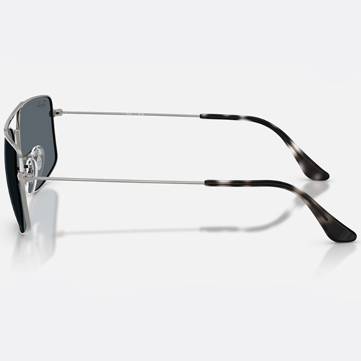 Ray Ban Men Square Frame Polished Gunmetal Sunglasses