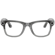 Ray Ban Men Square Frame Shiny Transparent Grey Sunglasses