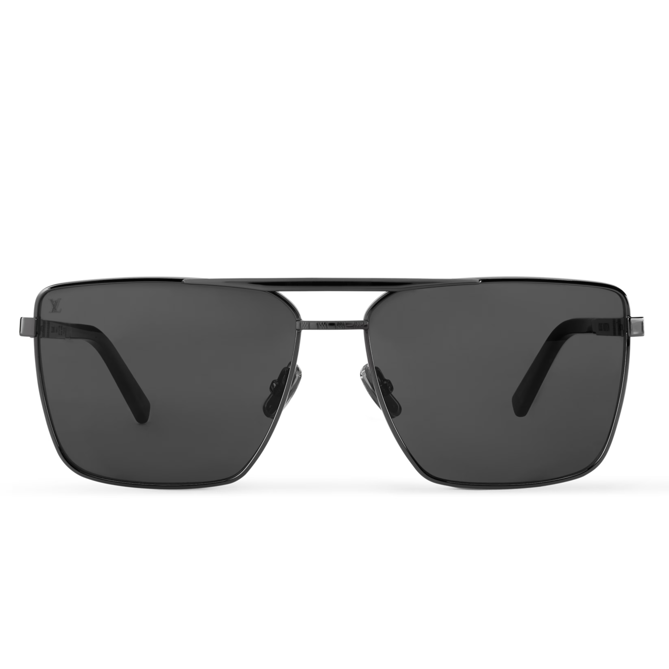 Louis Vuitton Men Square Frame Deep Black Sunglasses