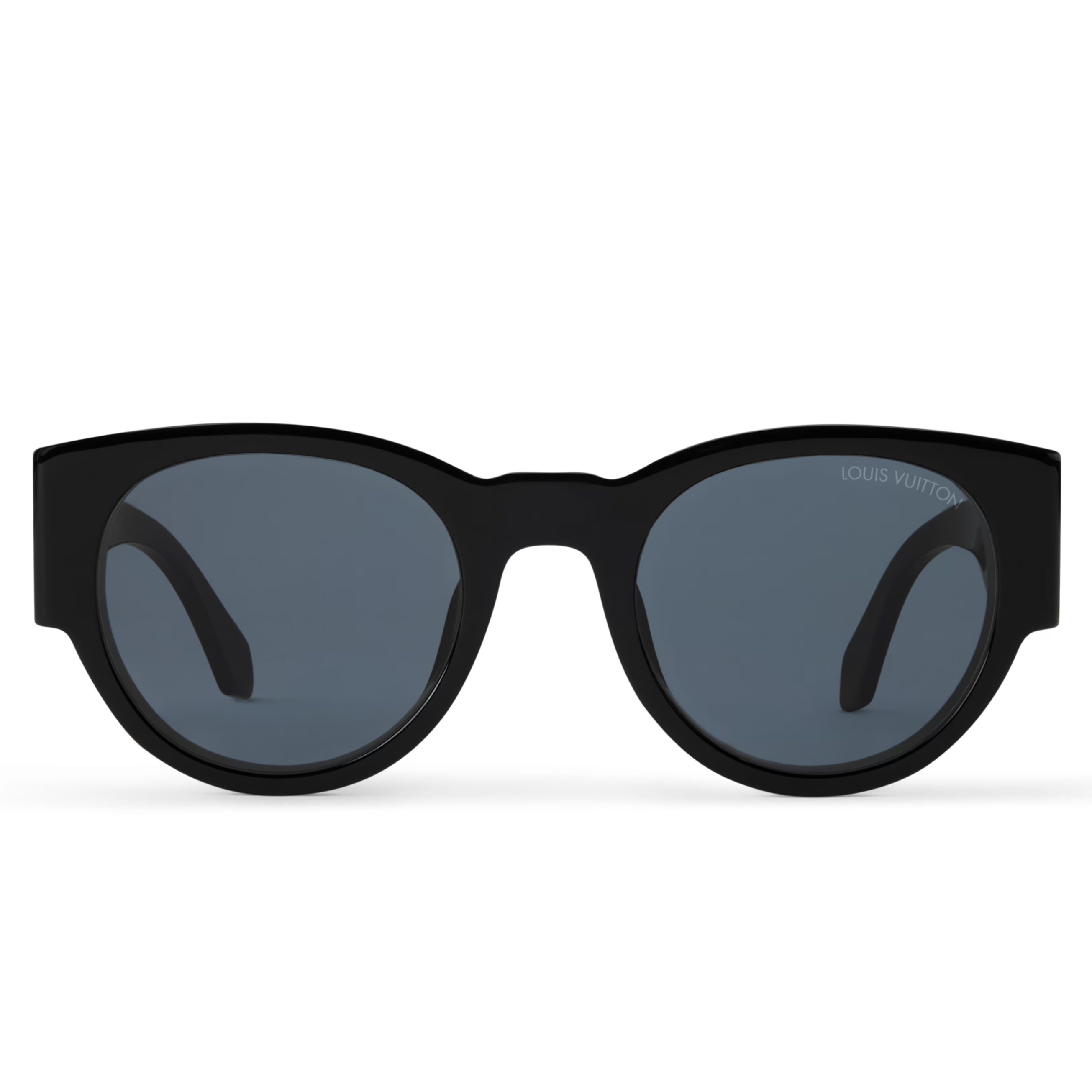 Louis Vuitton Men Round Frame Black Sunglasses