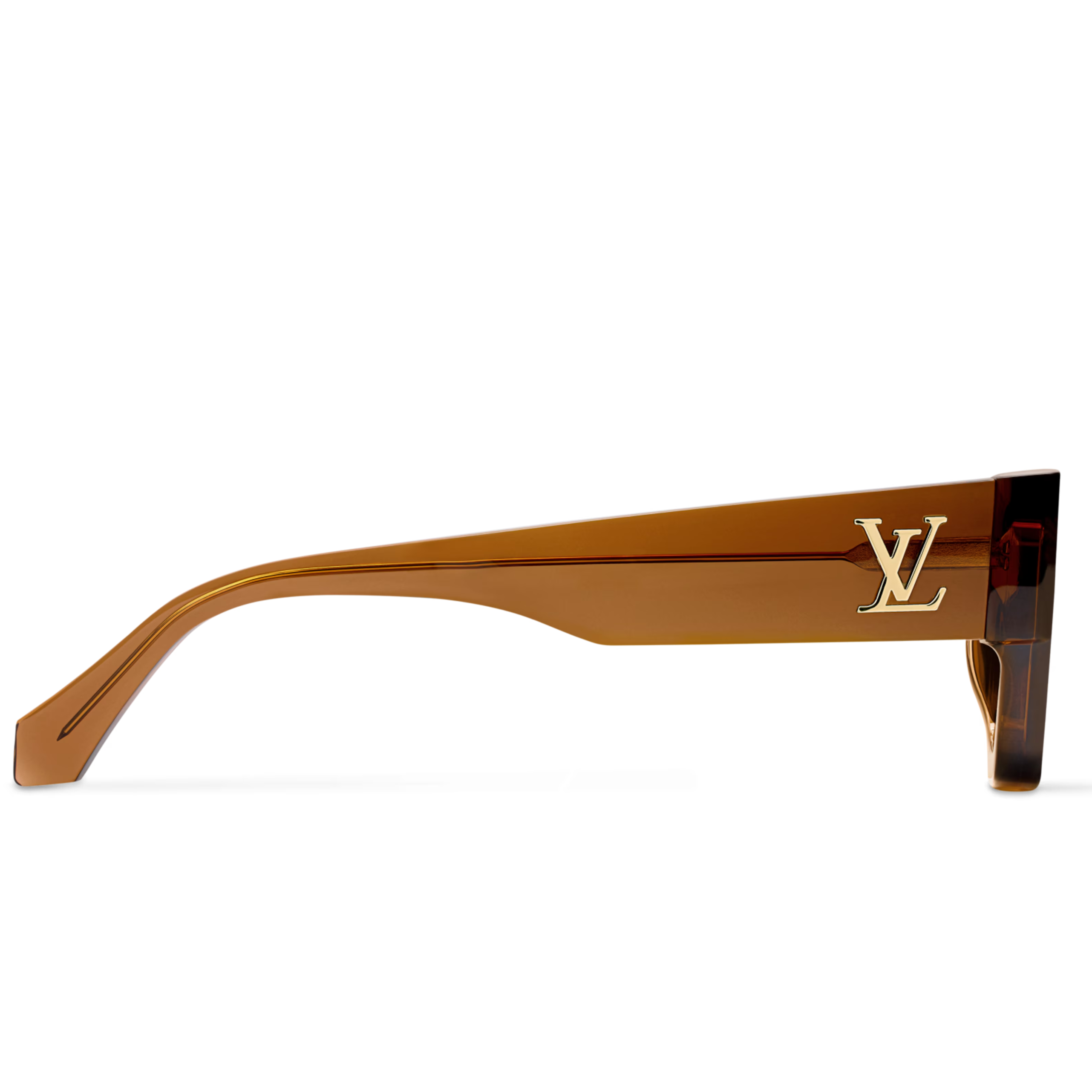 Louis Vuitton Men Square Frame Bronze Sunglasses