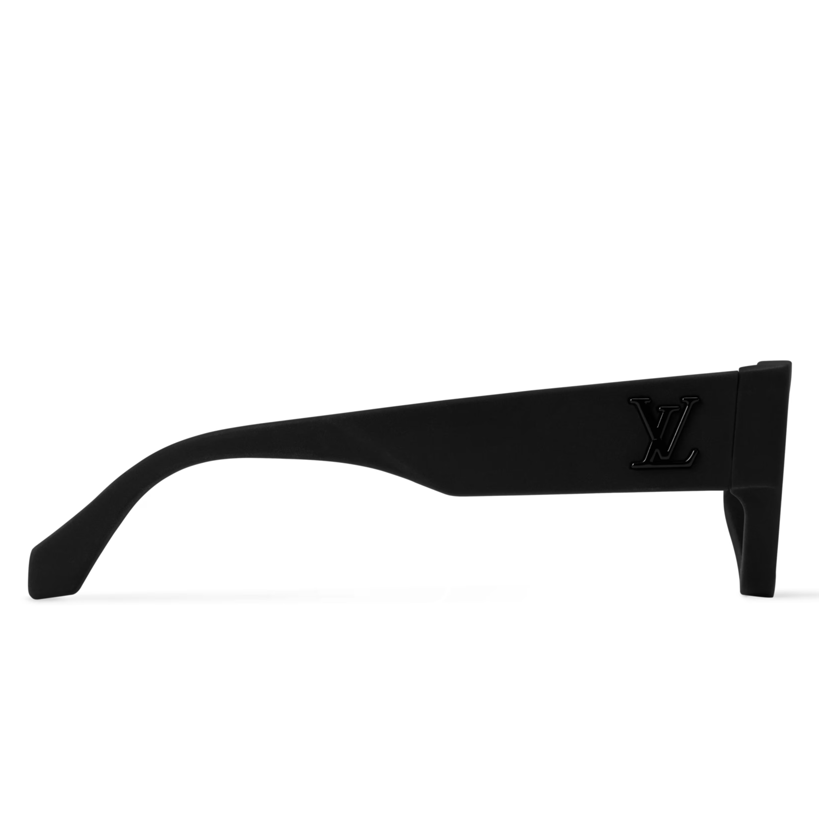 Louis Vuitton Men Square Frame Shiny Deep Black Sunglasses