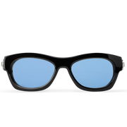 Louis Vuitton Men Round Sqaure Frame Shiny Dusty Black Sunglasses