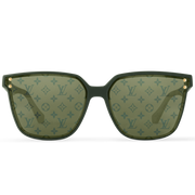 Louis Vuitton Men Square Frame Green Sunglasses