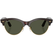 Ray Ban Men Pilot Frame Polished Red Havana On Gold Sunglasses