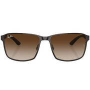 Ray Ban Men Square Frame Dusty Brown Sunglasses