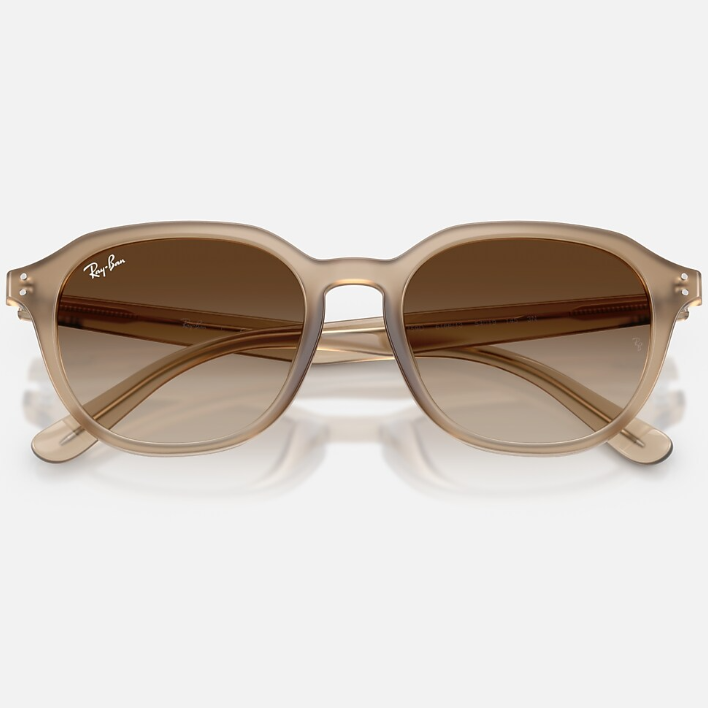 Ray Ban Men Square Frame Polished Turtledove Sunglasses