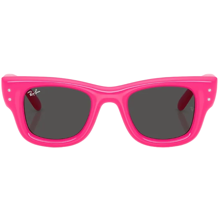 Ray Ban Men Square Frame Polished Pink  Sunglasses