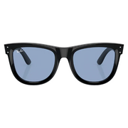 Ray Ban Men Square Frame Shiny Sand Black Sunglasses