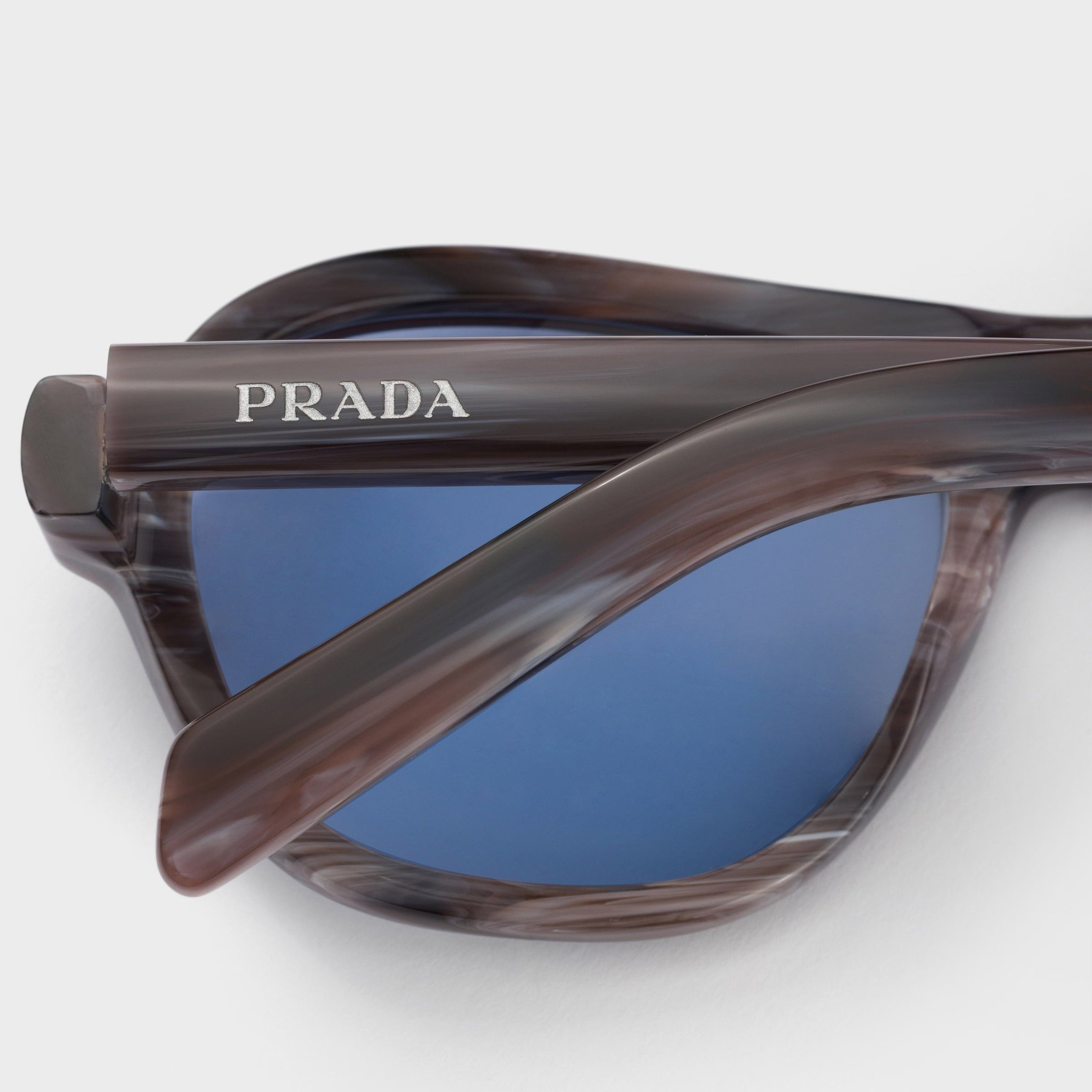 Prada Men Pilot Frame Iolite Horn Sunglasses