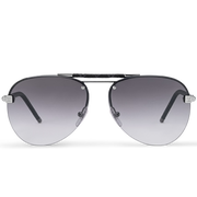 Louis Vuitton Men Pilot Frame Shiny Gunmetal Sunglasses