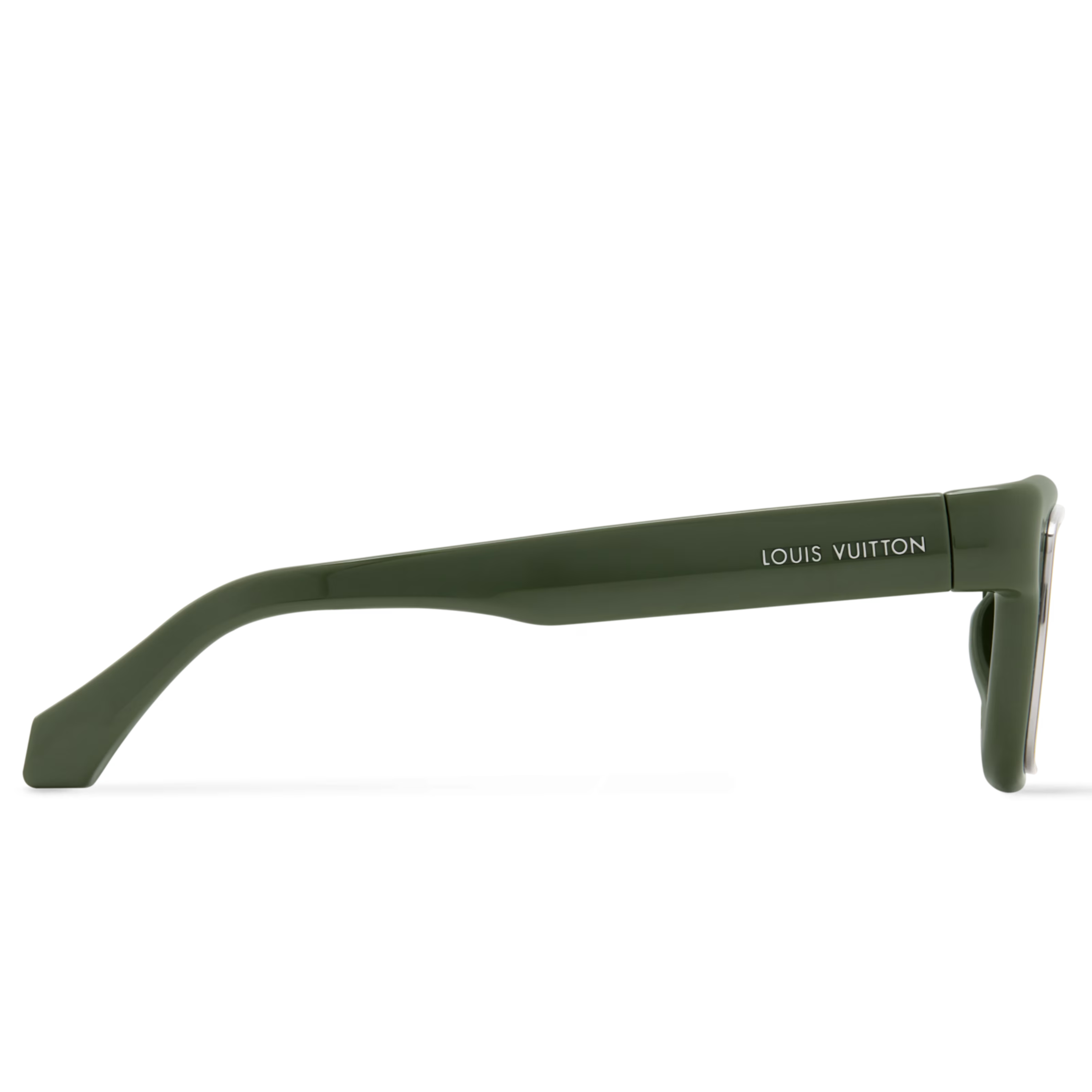 Louis Vuitton Men Square Frame Dark Green Sunglasses